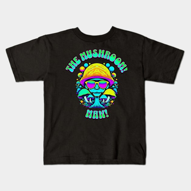 The Mushroom Man - Mushroom People Kids T-Shirt by 5 Points Designs